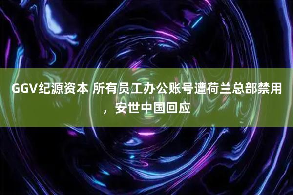 GGV纪源资本 所有员工办公账号遭荷兰总部禁用，安世中国回应
