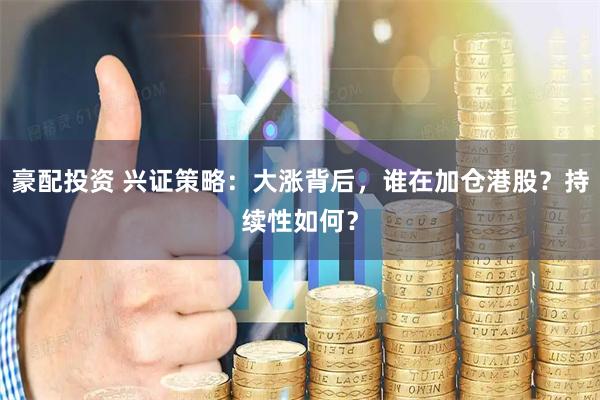 豪配投资 兴证策略：大涨背后，谁在加仓港股？持续性如何？